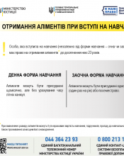 Право на отримання аліментів при вступі на навчання Право на отримання аліментів при вступі на навчання