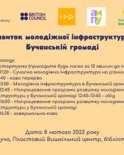"Розвиток молодіжної інфраструктури в Бучанській громаді" "Розвиток молодіжної інфраструктури в Бучанській громаді"