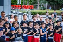 Олімпійський дух у Бучі: в Академії спорту урочисто підняли олімпійський прапор на підтримку української збірної Олімпійський дух у Бучі: в Академії спорту урочисто підняли олімпійський прапор на підтримку української збірної